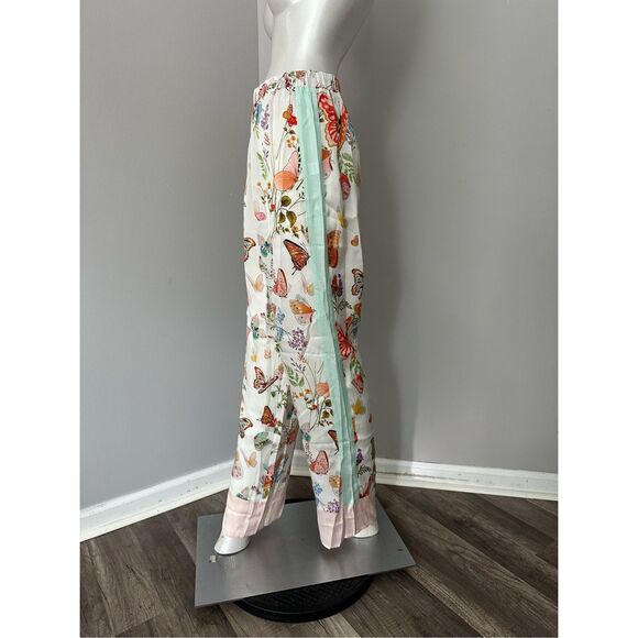 NWT My Beachy Side Printed Straight Leg Pull-on Cropped Pants Multicolor Small - Picture 4 of 8